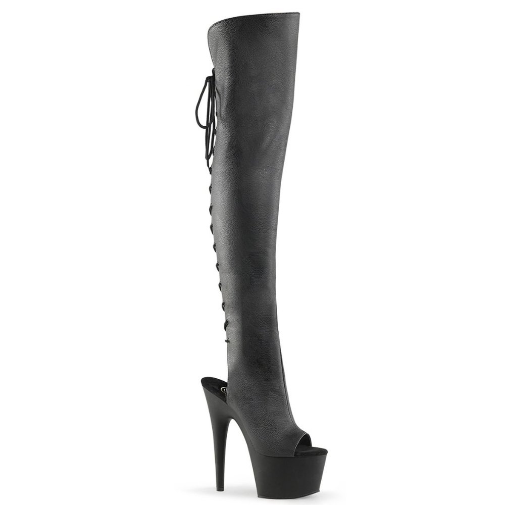 Pleaser Adore 3019 Black Pole Dance Thigh High Boot